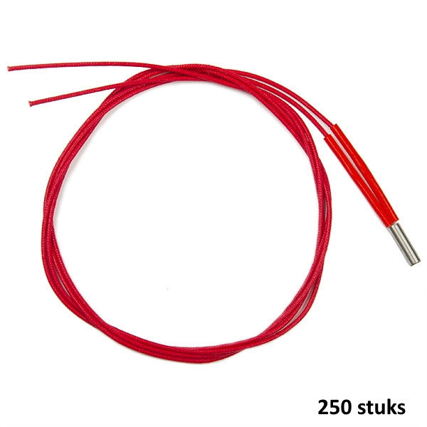 123-3D 250 Stuks Keramisch verwarmingselement, heater cartridge 12V/30W 100 cm (rood)  DTH00029 - 1
