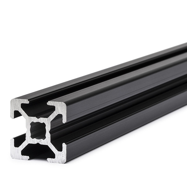 Aluminium profiel 2020 zwart lengte 1 m huismerk) 123-3D 123-3d.nl