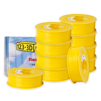 123-3D Filament 10-pack geel 1,75 mm PLA 1,1 kg (Jupiter serie)  DFE20327