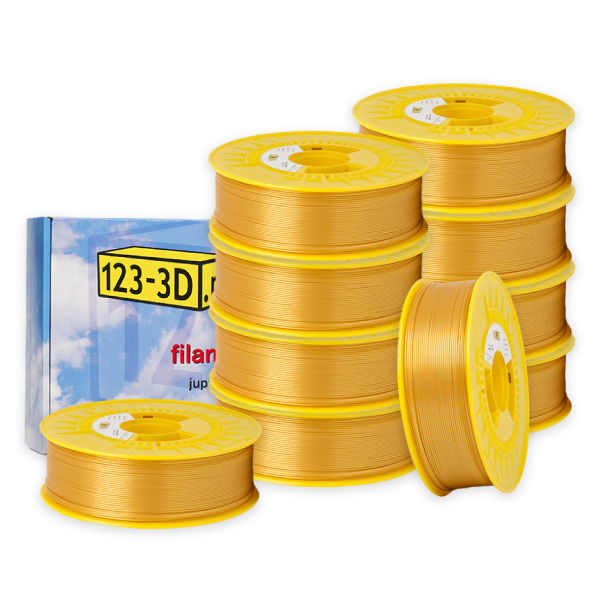 123-3D Filament 10-pack goud 1,75 mm PLA 1,1 kg (Jupiter serie)  DFE20333 - 1