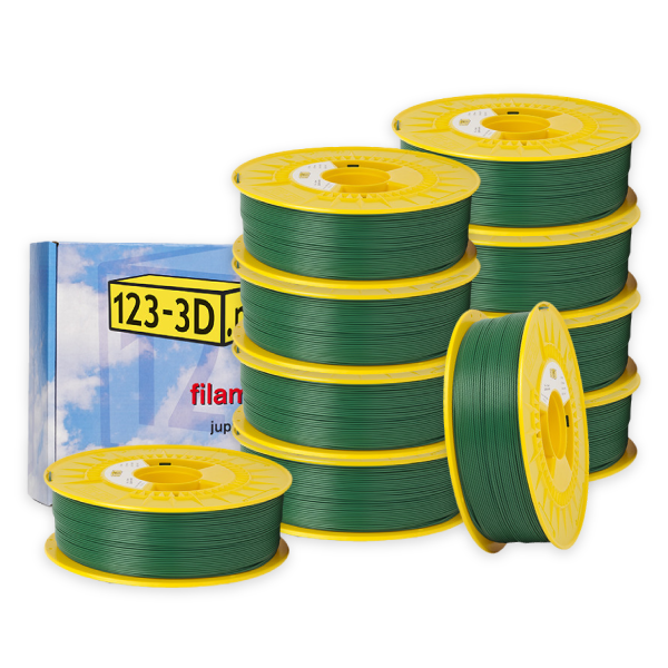 123-3D Filament 10-pack groen 1,75 mm PLA 1,1 kg (Jupiter serie)  DFE20331 - 1
