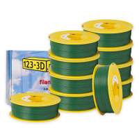 123-3D Filament 10-pack groen 1,75 mm PLA 1,1 kg (Jupiter serie)  DFE20331