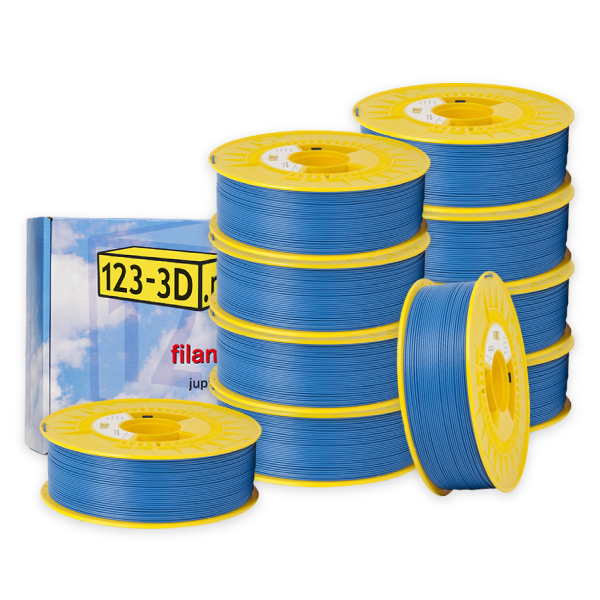 123-3D Filament 10-pack hemelsblauw 1,75 mm PLA 1,1 kg (Jupiter serie)  DFE20334 - 1