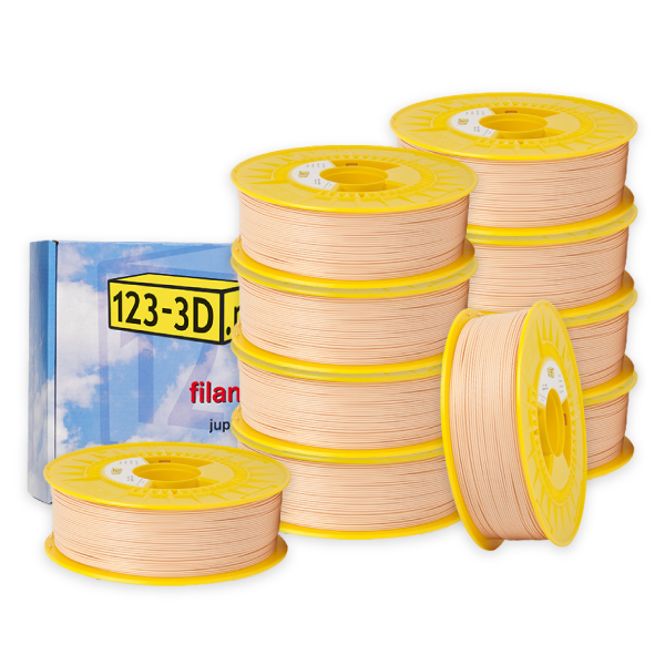 123-3D Filament 10-pack nude 1,75 mm PLA 1,1 kg (Jupiter serie)  DFE20337 - 1