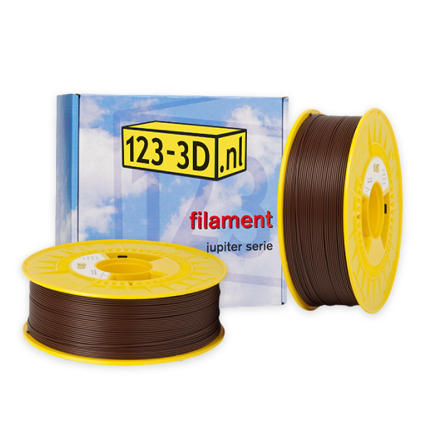 123-3D Filament 2-pack bruin 1,75 mm PLA 1,1 kg (Jupiter serie)  DFE20304 - 1