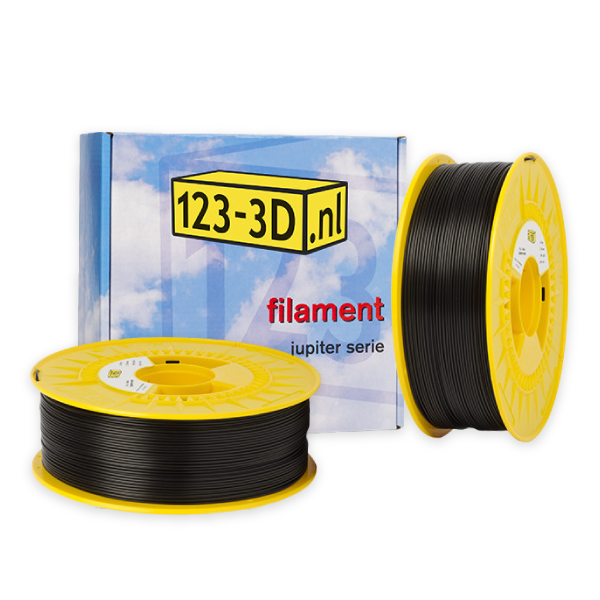 123-3D Filament 2-pack zwart 1,75 mm PLA 1,1 kg (Jupiter serie)  DFE20285 - 1