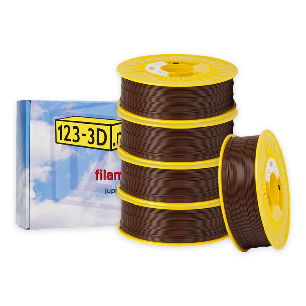 123-3D Filament 5-pack bruin 1,75 mm PLA 1,1 kg (Jupiter serie)  DFE20321 - 1