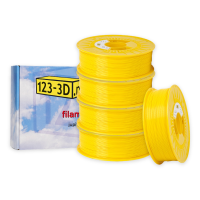 123-3D Filament 5-pack geel 1,75 mm PLA 1,1 kg (Jupiter serie)  DFE20307