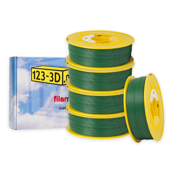 123-3D Filament 5-pack groen 1,75 mm PLA 1,1 kg (Jupiter serie)  DFE20311 - 1