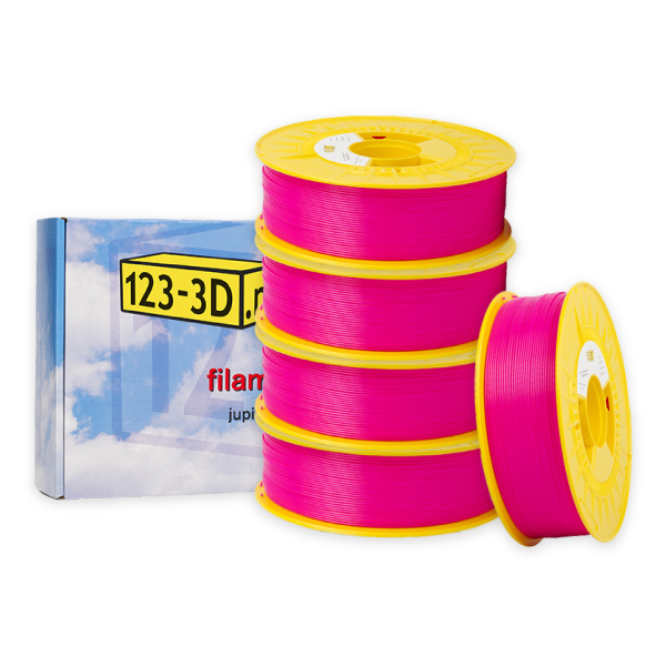 123-3D Filament 5-pack knalroze 1,75 mm PLA 1,1 kg (Jupiter serie)  DFE20320 - 1