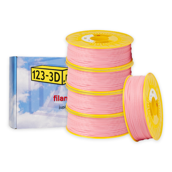 123-3D Filament 5-pack lichtroze 1,75 mm PLA 1,1 kg (Jupiter serie)  DFE20319 - 1