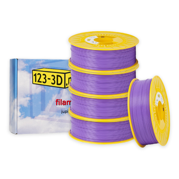 123-3D Filament 5-pack paars 1,75 mm PLA 1,1 kg (Jupiter serie)  DFE20316 - 1