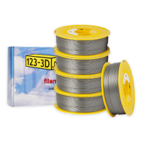 123-3D Filament 5-pack zilver 1,75 mm PLA 1,1 kg (Jupiter serie)  DFE20312