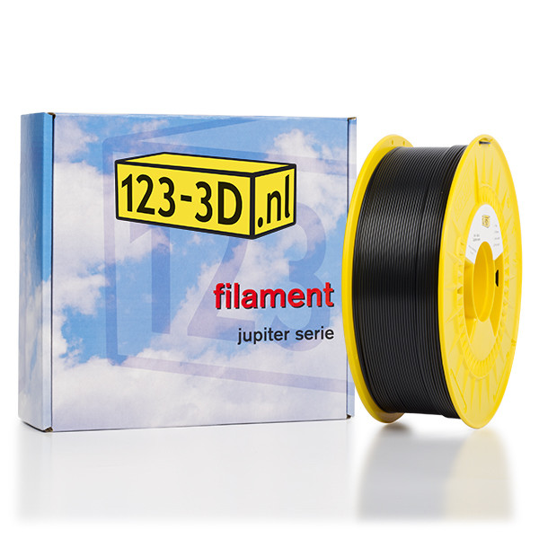 123-3D Filament ASA Zwart 1,75 mm 1 kg (Jupiter serie)  DFP01108 - 1