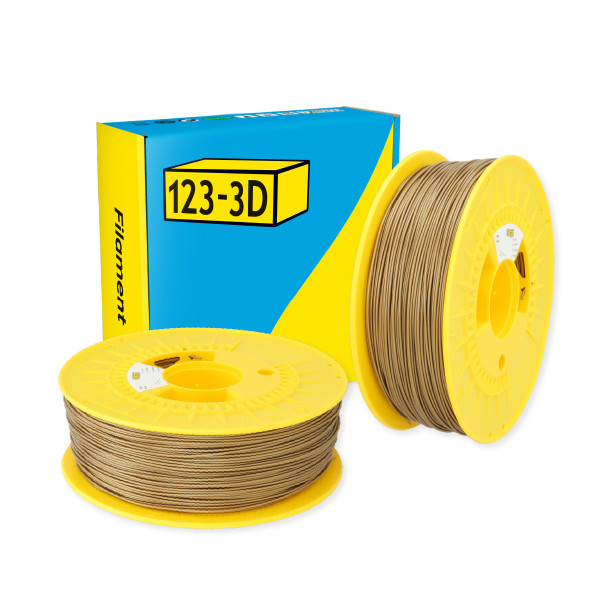 123-3D Filament PLA Goud 1,75 mm 2-pack 1 kg  DHM10009 - 1