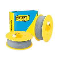 123-3D Filament PLA Grijs 1,75 mm 2-pack 1 kg  DHM10012