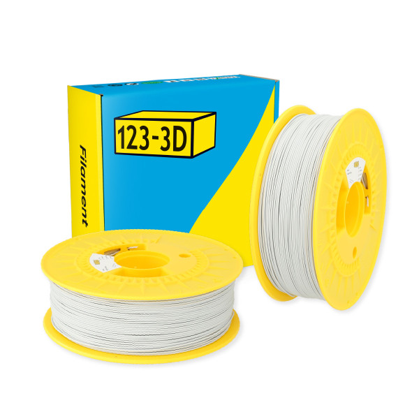 123-3D Filament PLA Lichtgrijs 1,75 mm 2-pack 1 kg  DHM10021 - 1