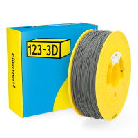 123-3D Filament PLA Mat Donkergrijs 1,75 mm 1 kg  DHM00101