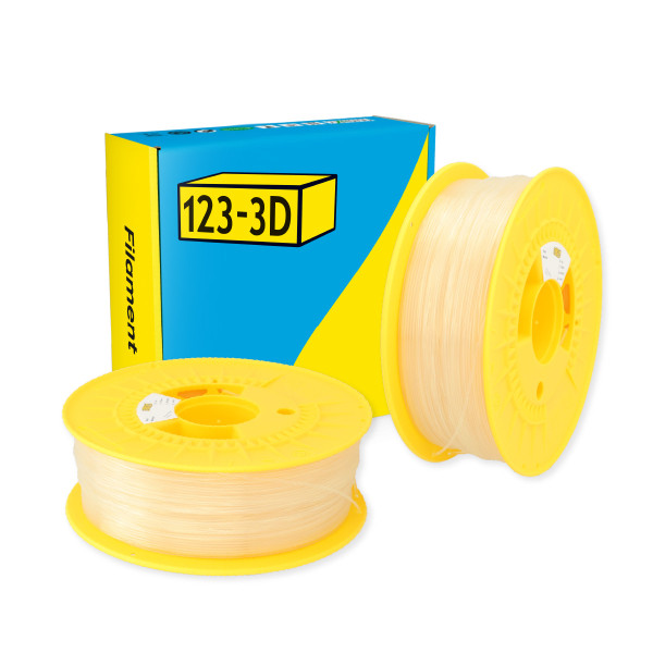 123-3D Filament PLA Neutraal 1,75 mm 2-pack 1 kg  DHM10027 - 1