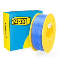 123-3D Filament PLA Transparant Blauw 1,75 mm 1 kg  DHM00079