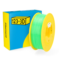 123-3D Filament PLA Transparant Groen 1,75 mm 1 kg  DHM00082