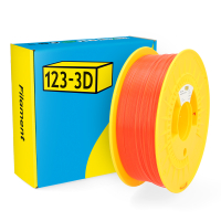 123-3D Filament PLA Transparant Rood 1,75 mm 1 kg  DHM00084