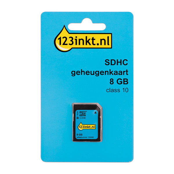 123inkt SDHC geheugenkaart class 10 - 8GB FM08SD45B/00 300696 - 1