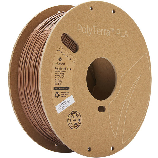 Polymaker PolyTerra PLA filament 2,85 mm Earth Brown 1 kg PM70319 DFP14402 - 1