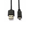 Valueline USB A naar mini USB kabel | 1 meter | USB 2.0 (Zwart) K010202036 DDK00122 - 2