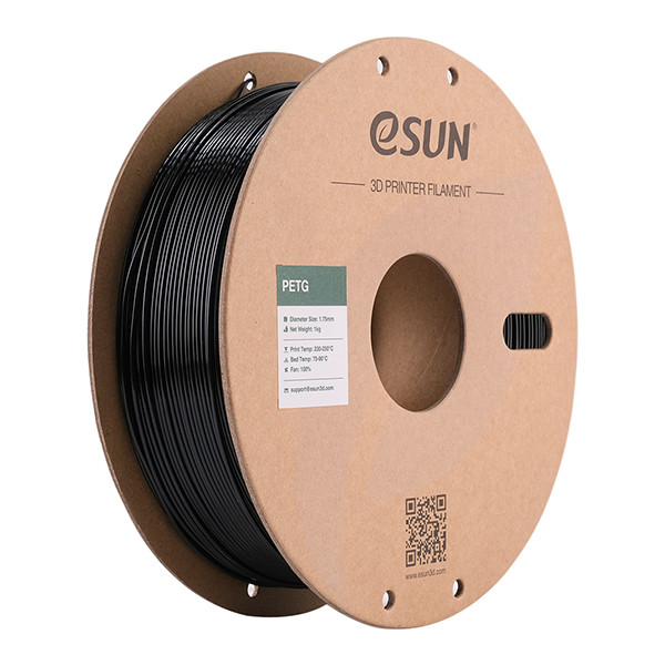 eSun PETG filament 1,75 mm Solid Black 1 kg  DFE20044 - 1