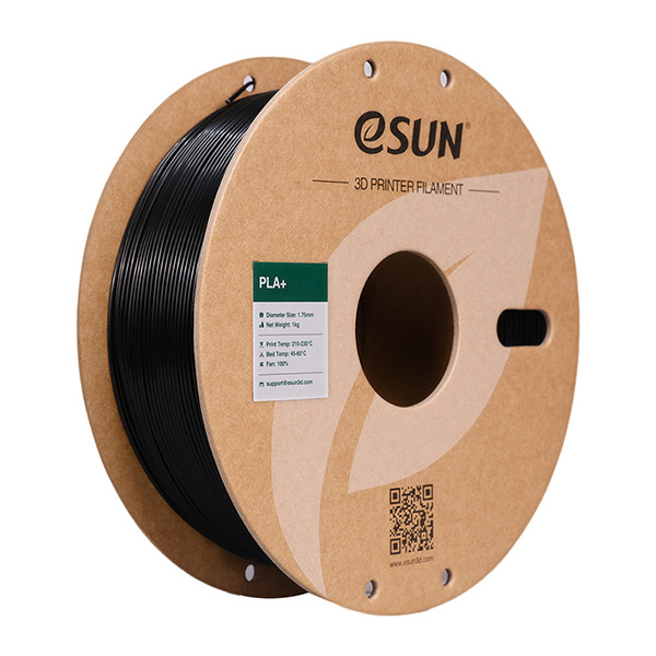 eSun PLA+ filament 1,75 mm Black 1 kg PLA175B1 DFE20104 - 1