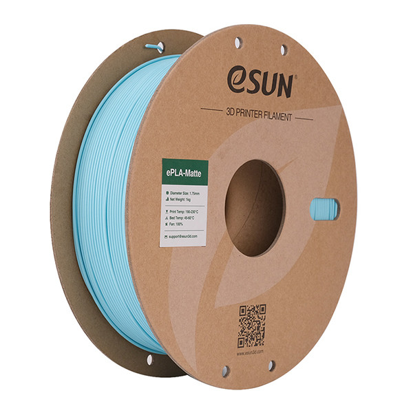 eSun ePLA-Matte filament 1,75 mm Light Blue 1 kg (paper spool)  DFE20250 - 1